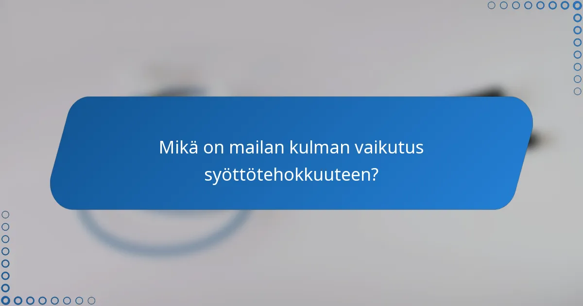 Mikä on mailan kulman vaikutus syöttötehokkuuteen?
